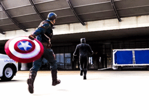 Cap vs Black Panther -Captain America: Civil War (2016)