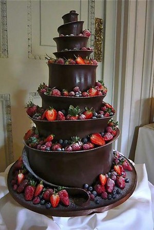 Chocolate Fountain Like Cake