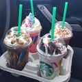 Colorful Starbucks Drinks - random photo