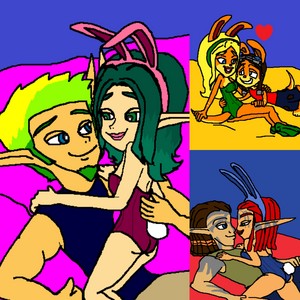  Jak and Daxter Couples (Bunnies and Ottsels) JakxKeira, DaxterxTess and TornxAshelin