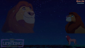  Mufasa and Simba night nyota
