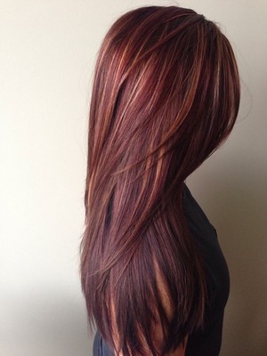  Red Hair With caramel Highlights