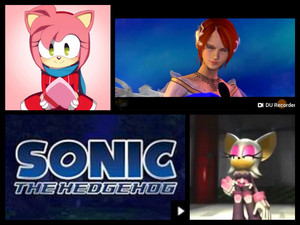 Sonic The Hedgehog Amy Rose, Princess Elise and Rouge The Bat