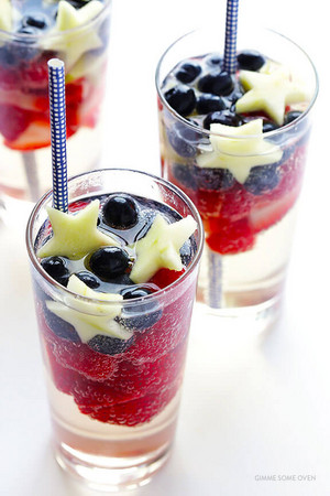 Sparkling Red White And Blue Sangria
