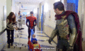 Spider-Man Cast Tom Holland, Zendaya, Jake Gyllenhaal Surprises Kids at Children's Hospital LA - spider-man fan art
