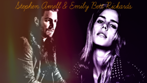  Stephen Amell and Emily Bett Rickards দেওয়ালপত্র