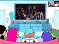dc-comics - Teen Titans watching Monster High Freaky Fusion on the TV wallpaper
