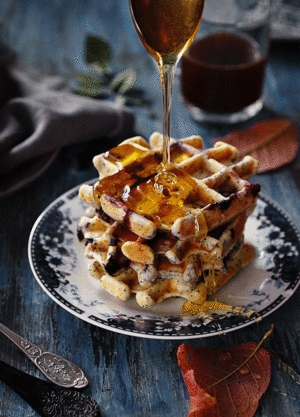  waffles and Syrup