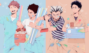 ☆ volleyball boys painting a mess! ☆