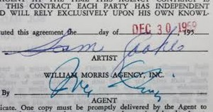  Contract Signed bởi Sam Cooke