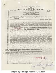 Contract Signed By Sam Cooke