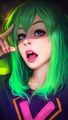 Green Haired Girl - random photo