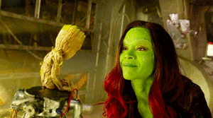  Groot and his 'mom' Gamora