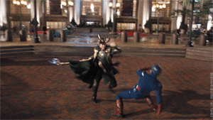  Loki and Cap...Kneel -(The Avengers) 2012