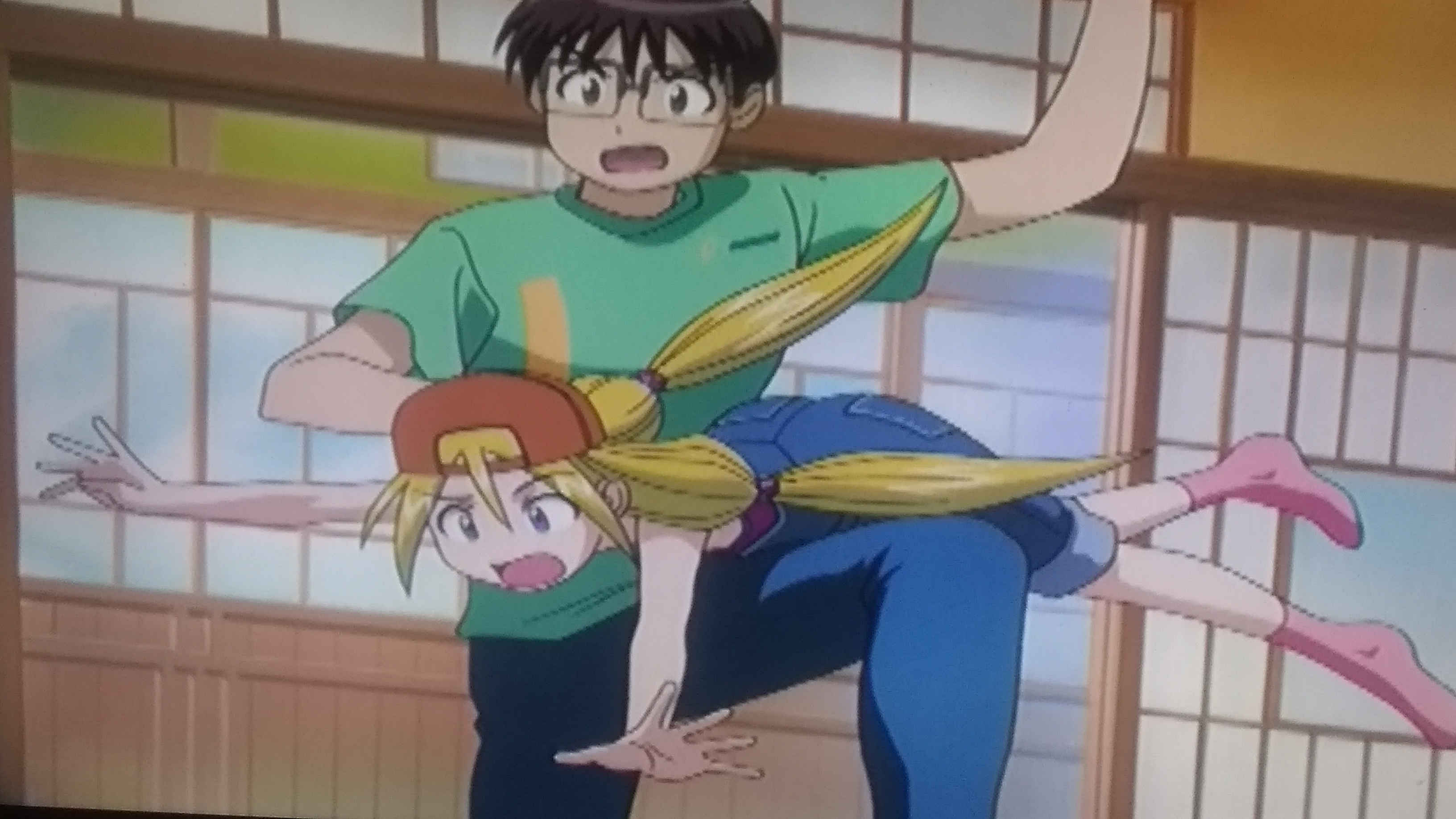 Love Hina Keitaro Urashima spanking Sarah McDougal - Anime Photo (42995482)  - Fanpop