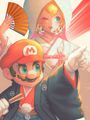 Mario and Peach - random photo