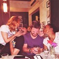 Stephen and Emily hanging out the night before Reborning. - stephen-amell-and-emily-bett-rickards photo