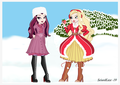 Apple White and Raven Queen (Christmas) - ever-after-high fan art