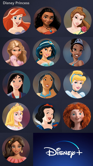  Walt Disney hình ảnh - Disney Princess các biểu tượng on Disney Plus
