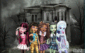 Draculaura, Cleo De Nilo, Clawdeen Wolf, Frankie Stein and Abbey Bominoble - monster-high fan art