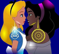 Esmeralda x Alice - disney-crossover fan art