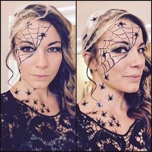 Halloween spider makeup/costume🧡🎃🍂✨🖤🕷️