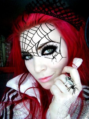  halloween araña makeup/costume🧡🎃🍂✨🖤🕷️