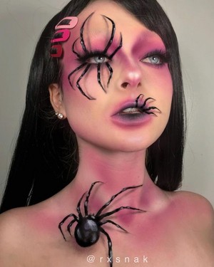  halloween araña makeup🧡🎃🍂✨🖤🕷️