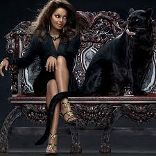 Janet Jackson With A Panther