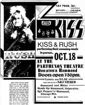KISS ~Hammond, Indiana...October 18, 1974 (Parthenon Theater - Hotter Than Hell Tour)
