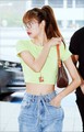Lisa at Incheon Intl. Airport Heading to Thailand for AIS Anniversary Event - black-pink photo