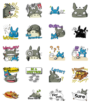  My Neighbor Totoro Line Stamps drawn oleh Toshio Suzuki