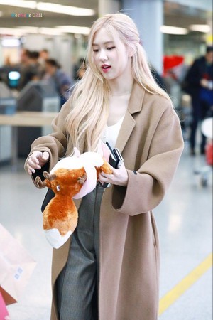 Rose at airport back from Beijing 