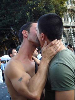  Two Guys French kissing
