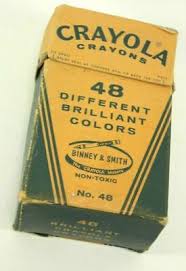 Vintage Box Of Crayola Crayons