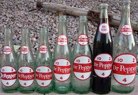 Vintage Dr. Peper Glass Soda Bottles