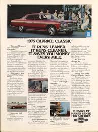 Vintage Promo Ad 1975 Chevy Caprice Classic
