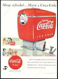  Vintage Promo Ad For Coco Cola fuente Dispenser