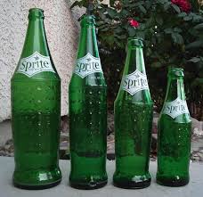 Vintage Sprite Glass Soda Bottles