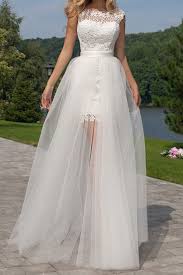 Wedding Dress With A Detachable Overskirt