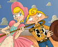 Arnold and Helga as Woody and Bo Peep - disney fan art