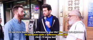  Billy on the rua with Chris Evans (and Paul Rudd)