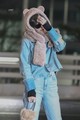 Jennie at ICN airport heading to Beijing for Gentle Monster  - black-pink photo