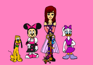  Kairi Kingdom Hearts Fanart Minnie uri ng bulaklak and Pluto