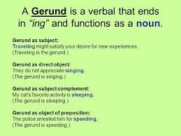 Meaning Of Gerunds