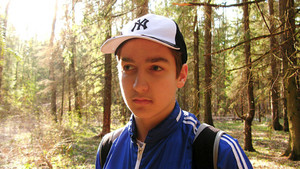 Nikita "Xlson137" Tretyak in the forest
