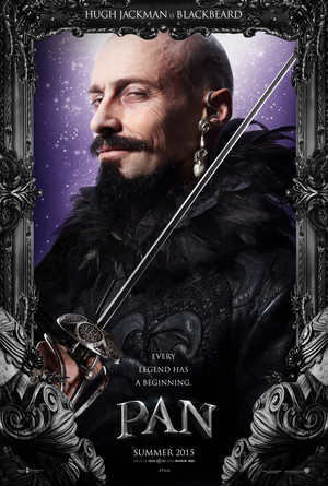  Pan (2015) Character Poster - Hugh Jackman as Blackbeard
