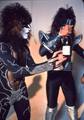 Paul and Ace (NYC) April 9, 1976 (Destroyer Photo Session-Press Conference Mothers Studio)  - kiss photo