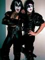 Paul and Gene ~Cerebral Palsy HQ in New York...January 5, 1982 - kiss photo