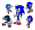 Sonic the Hedgehog Classic, Modern, Werehog, Boom and Live Action. - sonic-the-hedgehog fan art